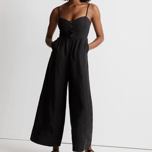 Madewell Sleeveless Wide-Leg Jumpsuit Sz 4
in Black Coal